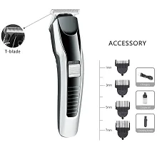 Rechargeable Hair Trimmer for Men with T shape Precision Stainless Steel Sharp Blade Beard Shaver upto length 0.5 to 7mm-thumb1