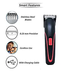 Rechargeable Hair Trimmer for Men with Precision Stainless Steel Sharp Blade Beard Shaver upto length 0.5 to 7mm-thumb2