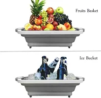 3 in 1 Cutting Chopping Board, Washing Bowl, Fruit Vegetable Basket, Dish, Tub, Drain Basket Vegetable Basin-thumb3