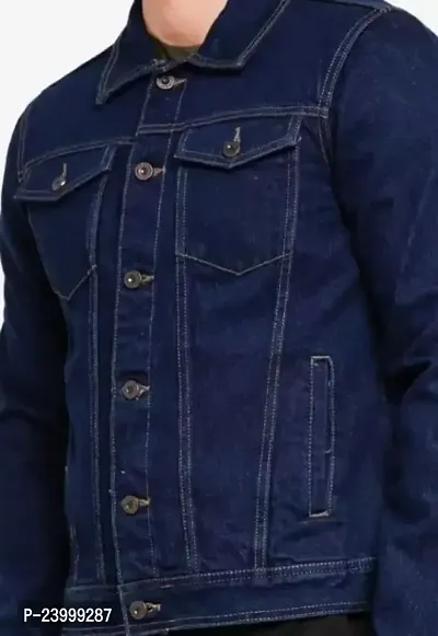 Trendy Regular Fit Washed Full Sleeve Denim Jacket for Men-thumb4