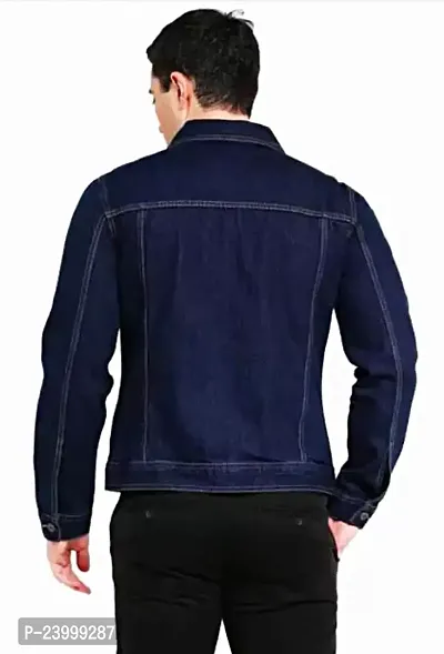 Trendy Regular Fit Washed Full Sleeve Denim Jacket for Men-thumb3