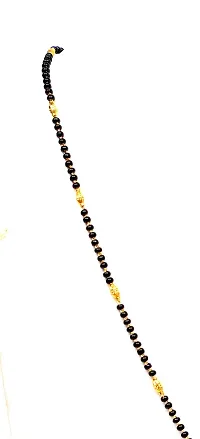 VSASA?s stylish DELICATE QUEENLY EXCLUSIVE GOLD PLATED MANGAL SUTRA WITH DROP LET EMBEDDED WITH AMERICAN DIAMOND WITH DESIGNER BLACK BEADS MALA for young Ladies/WOMEN-thumb3