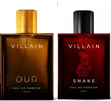 VILLAIN Viper Vibe Fragrance Combo (Oud , Snake 100 ml Each) Eau de Parfum - 200 ml  (For Men)-thumb1