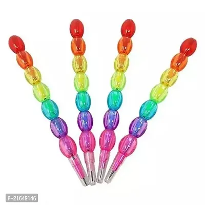 Kids Rainbow Color Brick Non-Sharpening Stack Pencil Set for Kids Designer Stylish Pencil(Set of-2)-thumb2