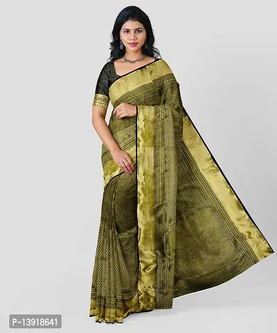 Stylish Fancy Litchi Silk Saree With Blouse Piece For Women-thumb0