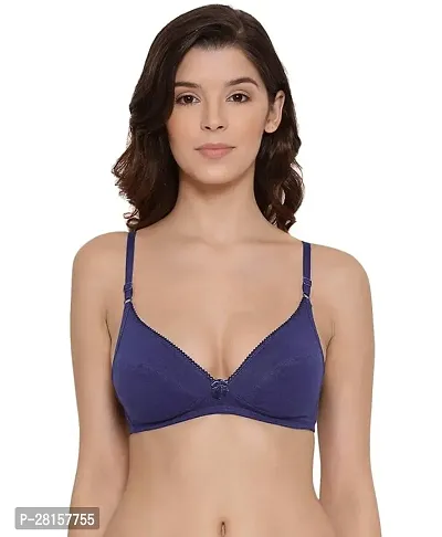 Stylish Purple Cotton Solid Bras For Women