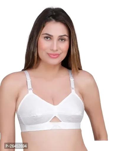 Stylish Cotton Solid Bra For Women-thumb0