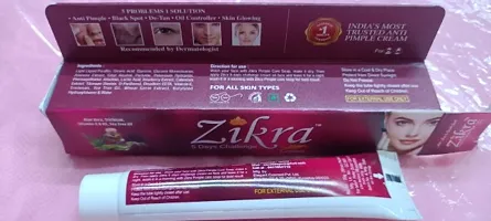 Zikra Cream For Skin Care for acne, Pimples, Blackheads  Sun Stroke Marks treatment in 5 Days Guarantee 25gm-thumb1