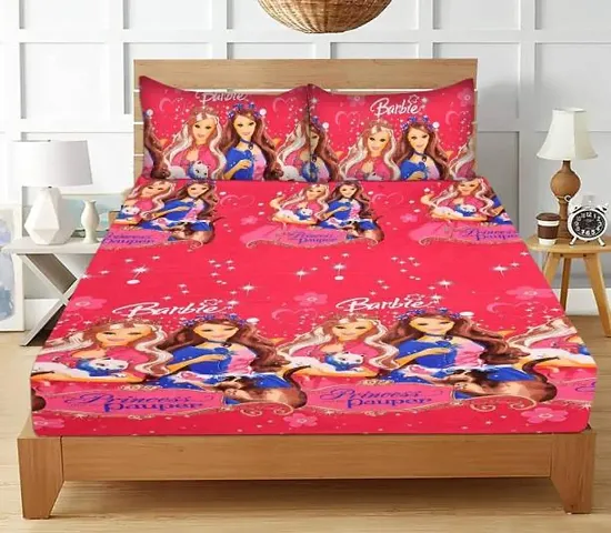 Printed Cotton Double Bedsheets for Kids Room
