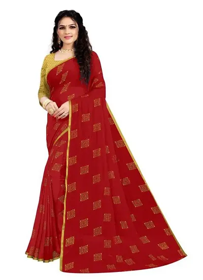 Beautiful Chiffon Sarees With Blouse Piece