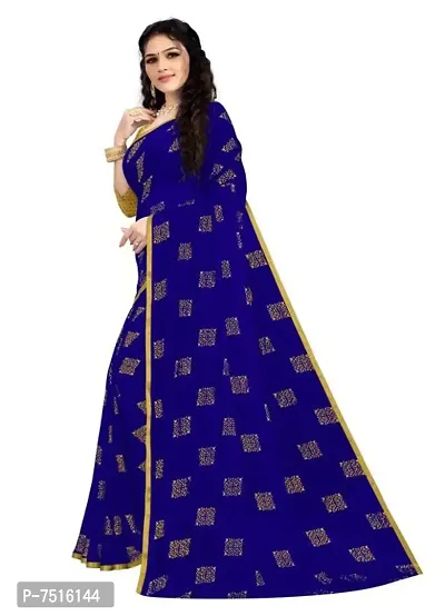 Beautiful Chiffon Saree With Blouse Piece For Women-thumb3