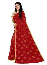 Beautiful Chiffon Saree With Blouse Piece For Women-thumb3