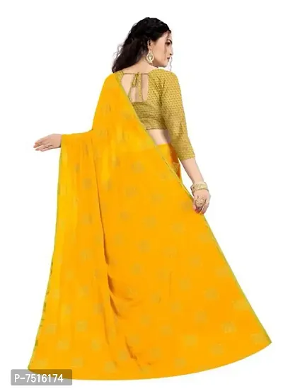 Beautiful Chiffon Saree With Blouse Piece For Women-thumb2