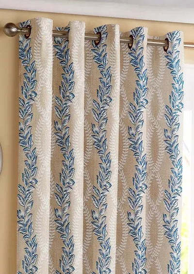 MOGNE FAB Royal Look Printed Curtains for Window Set of 2