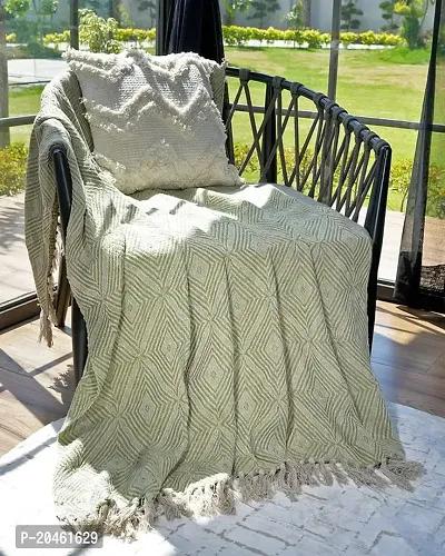 GRHAMOY Cotton Sofa Throw//Dohar for Sofa // Living Room // Home // Office Decor (Size : 125 X 150 Cms)-thumb0