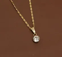 Shimmering Gold Plated Diamond Pendant Mangalsutra For Women-thumb2