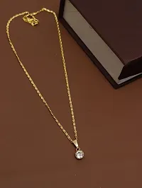 Shimmering Gold Plated Diamond Pendant Mangalsutra For Women-thumb1