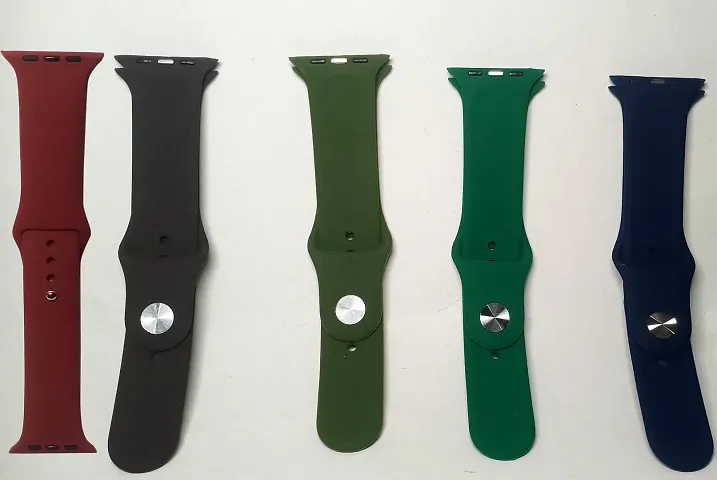 AA ENTERPRISES 20 mm button watch strap compatible with all 20 mm watches 20 mm Silicone Watch Strap  Multicolor