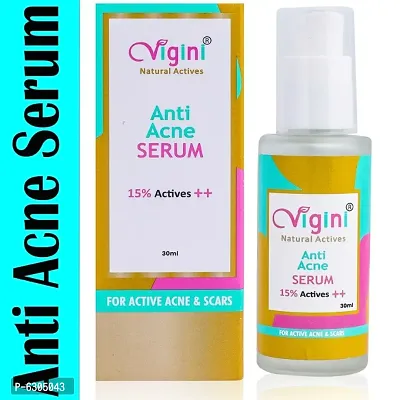 Vigini 15% Actives Anti Acne Pimple Removal Face Serum for Oily Acne Pr Acid Vitamin C Alpha Arbutin Men Women