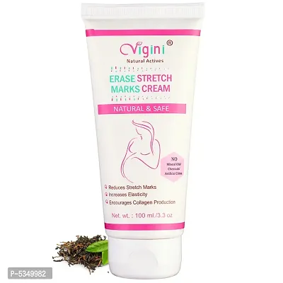 Vigini 100% Natural Actives Stretch Marks Scar Removal Cream Oil in During After Pregnancy Delivery for women 100 G