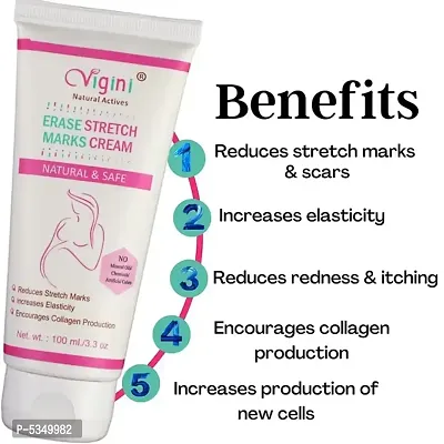 Vigini 100% Natural Actives Stretch Marks Scar Removal Cream Oil in During After Pregnancy Delivery for women 100 G-thumb4