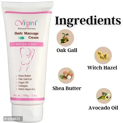 Vigini 100% Natural Actives Body Breast Tightening Bust Toner Firming Massage gel Cream for women, Anti Ageing Skin Shaping Non oil-y 100g-thumb2