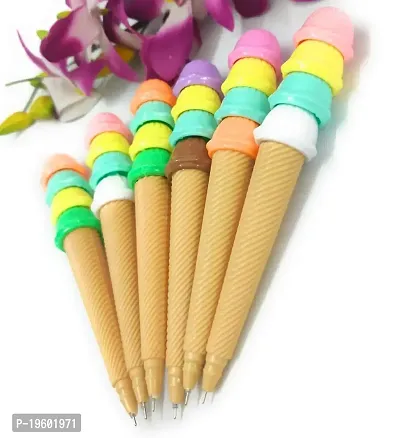 MAGICAL BASKET Stylish New Softy Style Design Gen Pen Ice Cream Design/Pen/Pen for Girls/Pen for School (Pack of 12)-thumb5