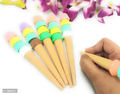 MAGICAL BASKET Stylish New Softy Style Design Gen Pen Ice Cream Design/Pen/Pen for Girls/Pen for School (Pack of 12)-thumb2