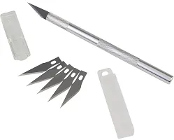 Shivaay Detail Pen Knife with 5 Interchangeable Blades. Sharp Pen Cutter for crafts, arts, cutting  Precision Work-thumb3