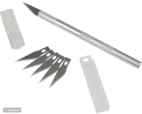 Shivaay Detail Pen Knife with 5 Interchangeable Blades. Sharp Pen Cutter for crafts, arts, cutting  Precision Work-thumb4