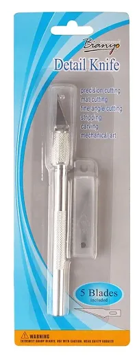 Shivaay Detail Pen Knife with 5 Interchangeable Blades. Sharp Pen Cutter for crafts, arts, cutting  Precision Work-thumb4