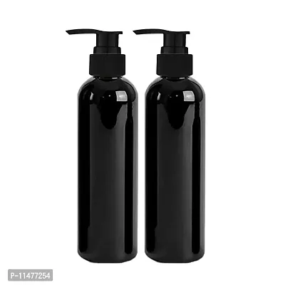 PHARCOS 200ML Empty Bottle for Sanitizer/Lotion/Cream/Soap Dispenser Pump for Home Bathroom, Office, Toilet (Pack of 2) Black