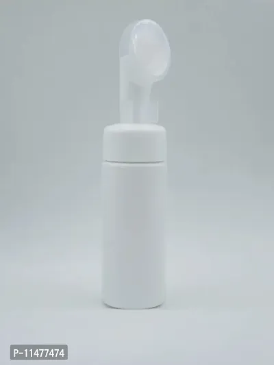 Pharcos Empty Facial Cleanser Foaming Face Wash Bottle|Built In Face Brush Bottle|Liquid Foaming Soap Shampoo,Bubble Foaming Liquid Soap|Facial Massage|Refillable,Leak Proof,Bpa Free 150 Ml (WHITE)