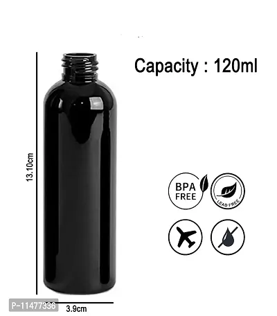 FUTURA MARKET 120ML Multipurpose Empty Bottle for Beauty, Outdoors, Travel Purposes Combo Pack 4 (Black)-thumb4