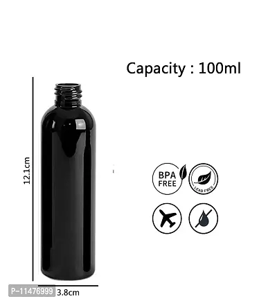 FUTURA MARKET 120Ml Spray Bottle for Hand Sanitizer/Hand Wash Refillable Empty Bottle for HOME, OFFICE,Car and Cleaning Set of 2 (Black)-thumb2