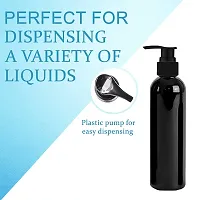 PHARCOS 200ML Empty Bottle for Sanitizer/Lotion/Cream/Soap Dispenser Pump for Home Bathroom, Office, Toilet (Pack of 2) Black-thumb2