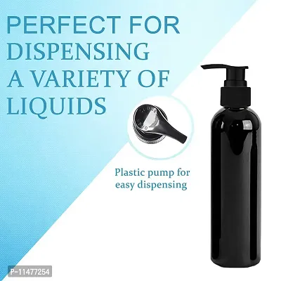 PHARCOS 200ML Empty Bottle for Sanitizer/Lotion/Cream/Soap Dispenser Pump for Home Bathroom, Office, Toilet (Pack of 2) Black-thumb3