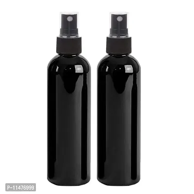 FUTURA MARKET 120Ml Spray Bottle for Hand Sanitizer/Hand Wash Refillable Empty Bottle for HOME, OFFICE,Car and Cleaning Set of 2 (Black)-thumb0