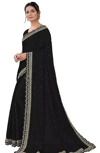 Elegant Vichitra Silk Self Pattern Saree with Blouse Piece