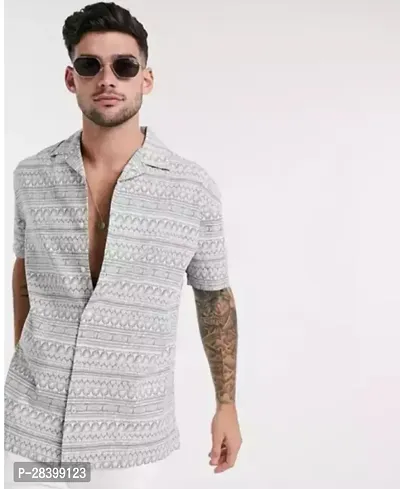 Elegance Cotton Printed Casual Shirts For Men