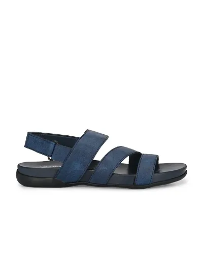 Buy Stylish Blue Synthetic Solid Comfort Sandals For Men Lowest