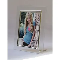 SUNNY CREATION Home Decor Photo Frame for Table Transparent (SILVER, 6x4), Glass, Tabletop-thumb2