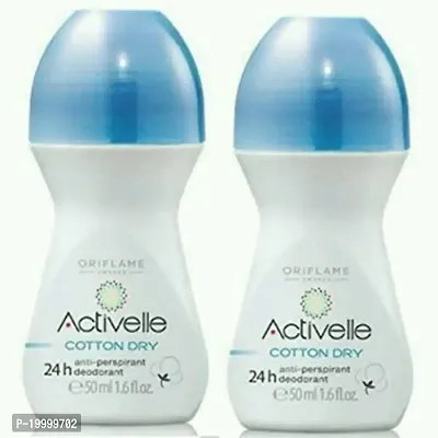 Oriflame Activelle Anti-Perspirant 24 Hour Deodorant Cotton Dry- Pack of 2-thumb0