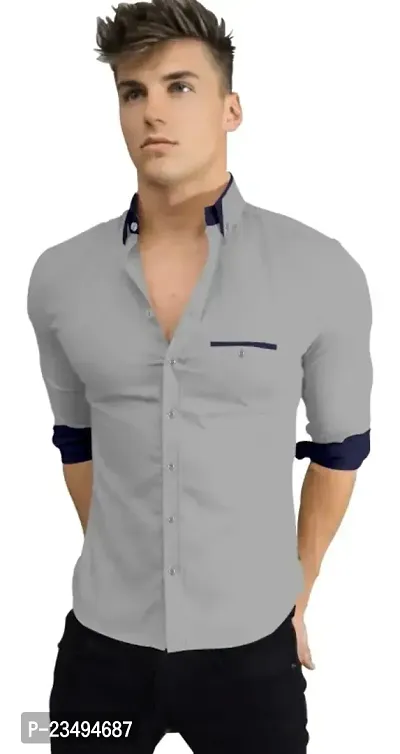 Stylish Cotton Regular Fit Long Sleeves Casual Shirt for Men