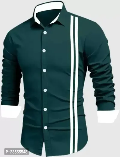 Stylish Striped Slim Fit Cotton Long Sleeves Casual Shirt for Men