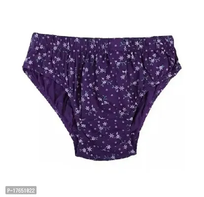 Stylish Purple Cotton Printed Briefs For Women Pack Of 1