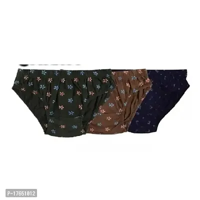 Stylish Multicoloured Cotton Printed Briefs For Women Pack Of 3