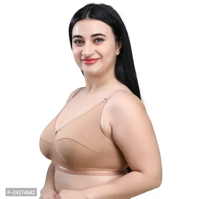 Classic Design Ladies Non Padded Wire Free Bra For Plus Size Woman And Girls Fashion For Perfect Fit-thumb4