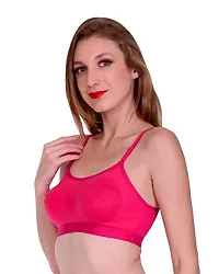 new vd fashion Women's  Girls Non - Padded Cami Sports Bra Pack of 2 (Pink,Pink)-thumb2
