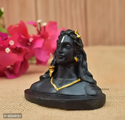 Lord Adiyogi Shiva Statue Mahadev Murti for Car Dashboard Decorative Showpiece Black-thumb3